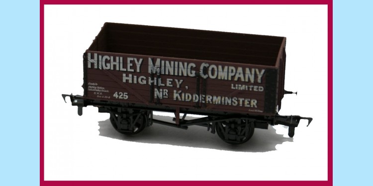 AIRFIX RAILWAYS: 54382-6 7-PLANK WAGON - HIGHLEY MINING COMPANY  - NEW