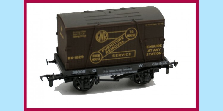 AIRFIX RAILWAYS: 54331-8 G.W.R. CONFLAT AND CONTAINER - FURNITURE REMOVAL  - NEW