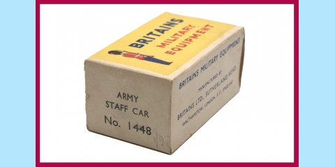 BRITAINS: 1448 - ARMY STAFF CAR - BOXED - NEAR MINT