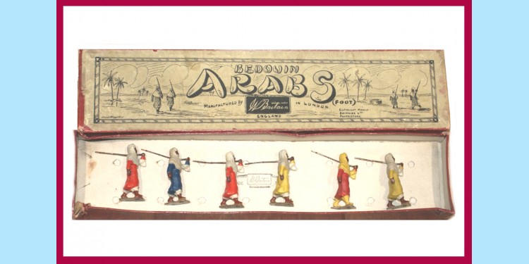 BRITAINS: 187 - BEDOUIN ARABS - 6 X MARCHING AT SLOPE - 1914 ISSUE