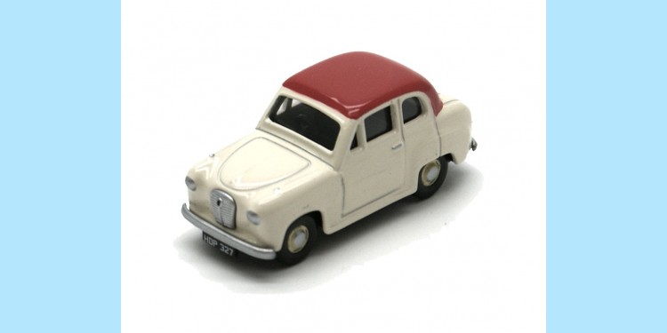 CLASSIX: EM76851 AUSTIN A30 2-DOOR SALOON - OFF WHITE/RED - NEW
