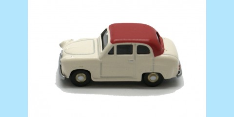 CLASSIX: EM76851 AUSTIN A30 2-DOOR SALOON - OFF WHITE/RED - NEW