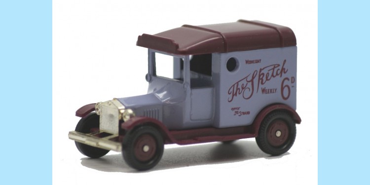 CORGI CAMEO: D750TS - FORD MODEL T VAN - THE SKETCH - MINT -  BOXED
