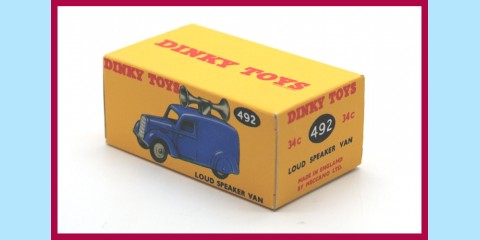 DINKY: 492 - LOUD SPEAKER VAN - BOXED - MINT - BOXED