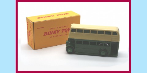 DINKY: 29C - DOUBLE DECKER BUS (NO ADD) GREEN/CREAM - NEAR MINT