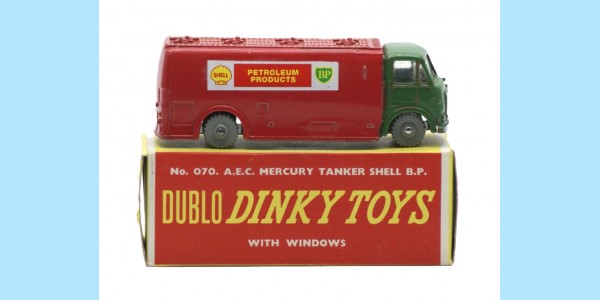 DINKY DUBLO: 070 - AEC MERCURY SHELL/BP TANKER - ORIGINAL BOX - MINT
