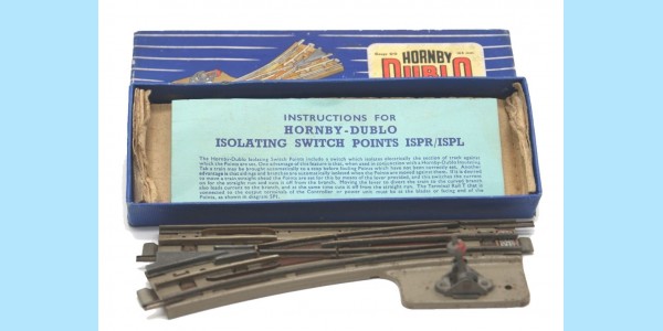 HORNBY DUBLO: ISPL ISOLATING SWITCH POINTS - LEFT HAND - VERY GOOD