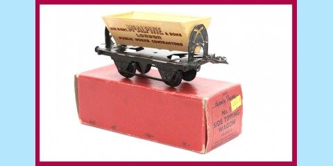 HORNBY TRAINS: 42225 NO. 1 - SIDE TIPPING WAGON- 'MCALPINE' - EXCELLENT - ORIGINAL BOX