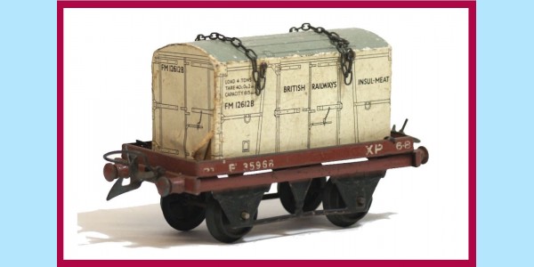 HORNBY TRAINS: R160 NO.50 BR FLAT TRUCK & CONTAINER - ORIGINAL BOX
