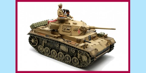 KING AND COUNTRY: AK019 - GERMAN PANZER III TANK AND CREW - NEW