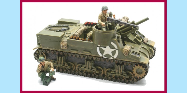 KING AND COUNTRY: DD030 - M7 PRIEST SELF PROPELLED GUN AND CREW - NEW
