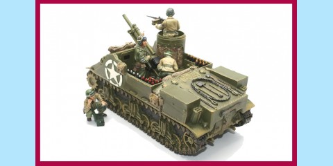 KING AND COUNTRY: DD030 - M7 PRIEST SELF PROPELLED GUN AND CREW - NEW