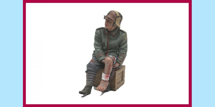 KING AND COUNTRY: FW170 - WW1 - SITTING WOUNDED FRITZ - NEW