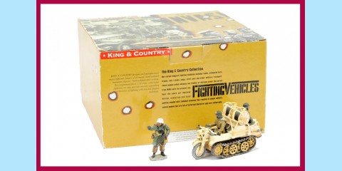 KING AND COUNTRY: WSS081 - WWII - KETTENKRAD - HALFTRACK MOTORCYCLE - NEW