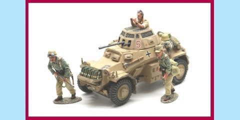KING AND COUNTRY: AK024 - AFRIKA CORP - ARMOURED CAR - MINT