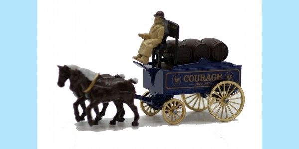 LLEDO: DG031 005 - HORSE DRAWN BREWERS DRAY - COURAGE ALES - MINT - BOXED