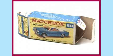 MATCHBOX SUPERFAST: 69A - ROLLS ROYCE SILVER SHADOW - METALLIC BLUE - BOX F2
