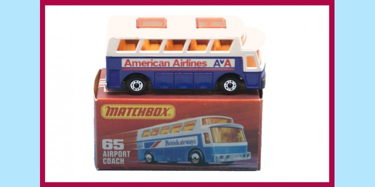 MATCHBOX SUPERFAST: 65B AIRPORT COACH - AMERICAN - BOX K - MINT