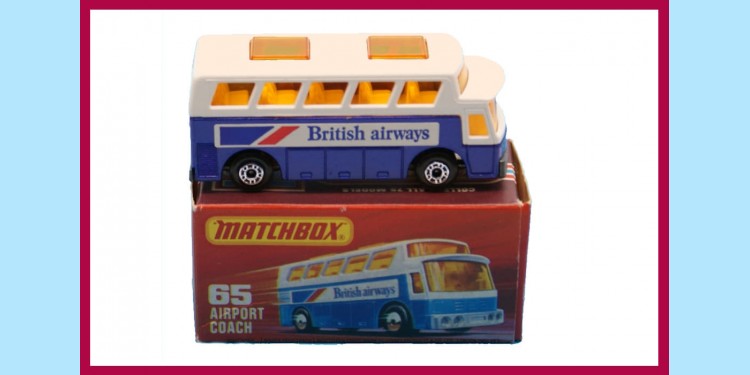 MATCHBOX SUPERFAST: 65B AIRPORT COACH - BA - BOX K - MINT