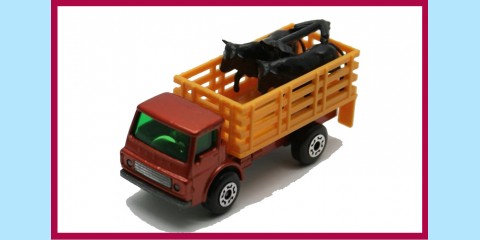 MATCHBOX SUPERFAST: 71C CATTLE TRUCK - BRONZE/GREEN WINDOWS - MINT