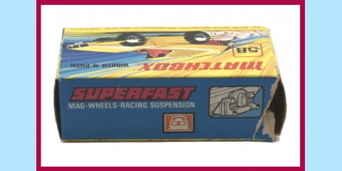 MATCHBOX SUPERFAST: 58B WOOSH N PUSH - YELLOW/RED - BOX  I2 - NEAR MINT