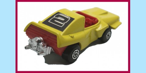 MATCHBOX SUPERFAST: 58B WOOSH N PUSH - YELLOW/RED - BOX  I2 - NEAR MINT