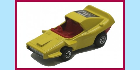 MATCHBOX SUPERFAST: 58B WOOSH N PUSH - YELLOW/RED - BOX  I2 - NEAR MINT