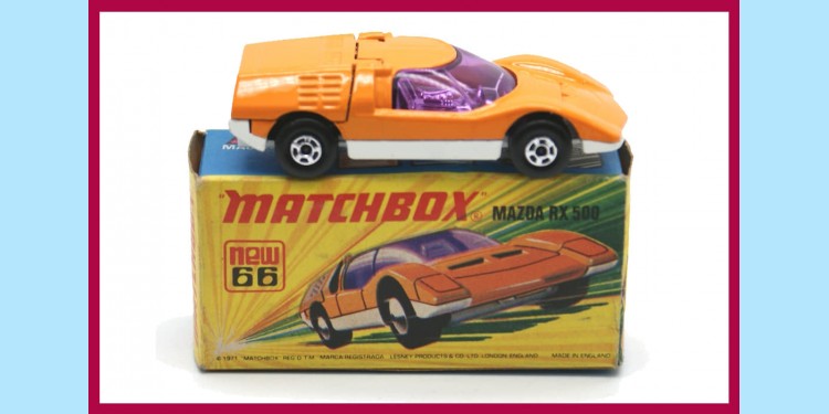 MATCHBOX SUPERFAST: 66B - MAZDA RX500 - ORANGE/WHITE - NEAR MINT - BOX I1