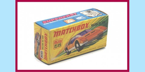 MATCHBOX SUPERFAST: 66B - MAZDA RX500 - ORANGE/WHITE - NEAR MINT - BOX I1