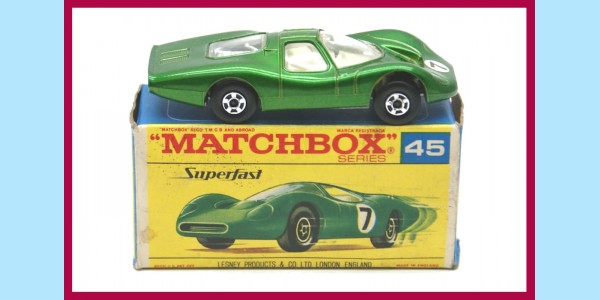 MATCHBOX SUPERFAST: 45A - FORD GROUP 6 - GREEN - MINT - BOX F2