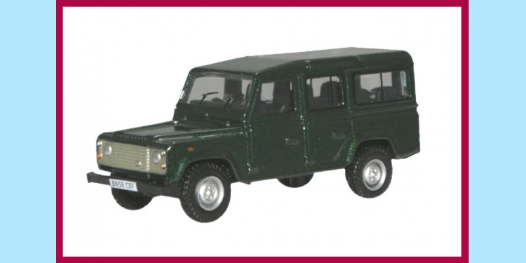 OXFORD: 76DEF001 - LWB LANDROVER DEFENDER - GREEN - NEW