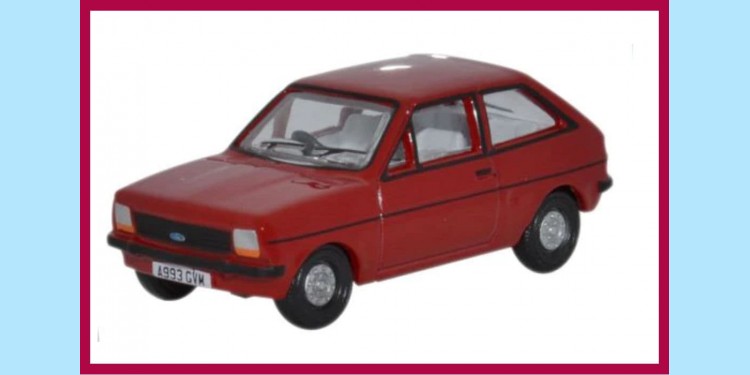 OXFORD: 76FF001 - FORD FIESTA MKI - VENETIAN RED - NEW