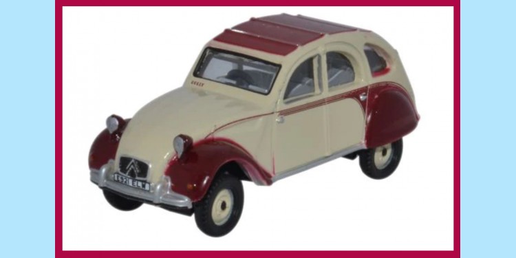 OXFORD: 76CT005 - CITROEN 2CV DOLLY - PLUM AND CUSTARD - NEW