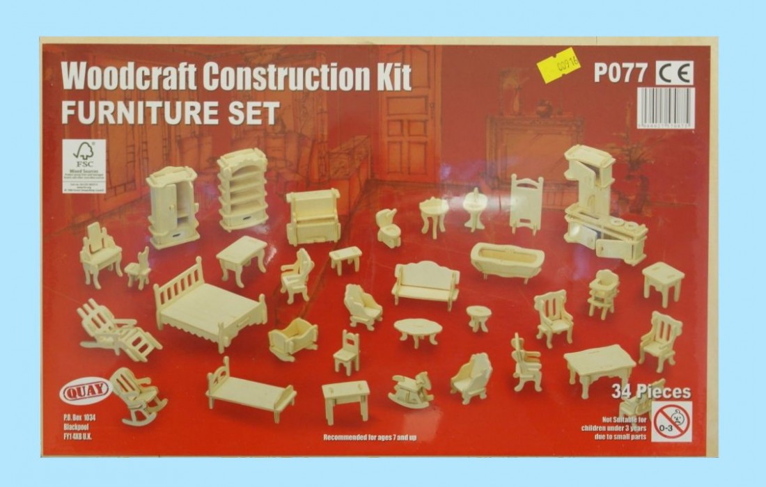 QUAY P077 WOODCRAFT KIT FURNITURE SET NEW SEALED