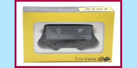 TRIX: 1632 GWR 7 PLANK WAGON - ORIGINAL BOX - NEAR MINT